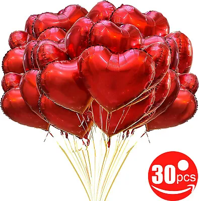 $14.90 • Buy 30PCS Love Heart Helium Foil Balloons Valentine's Day Wedding Party Decor 18 