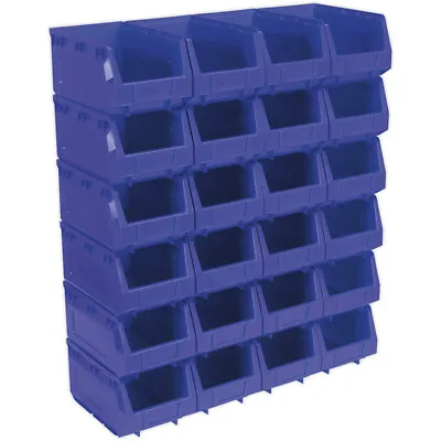 24 PACK Blue 150 X 240 X 130mm Plastic Storage Bin - Warehouse Part Picking Tray • £182.49