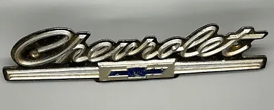 Vintage Chevrolet Original Impala Grill Emblem Aluminum Blue Bow Tie RAD 3874556 • $14.99