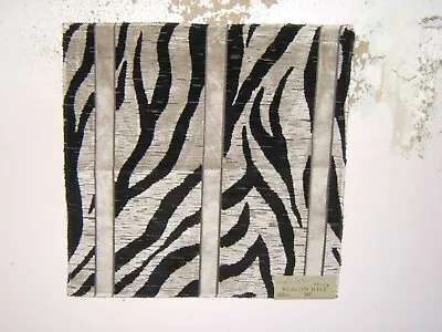 Beacon Hill Zebra Stripe Animal Skin Remnant 17.50  W X 17.50  L Clr Ebony • $24