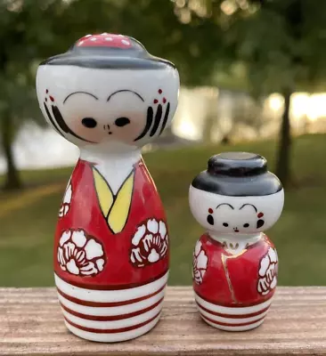 Vintage Pepper Shaker -Japanese Kokeshi Doll + Bonus Figurine • $4.95