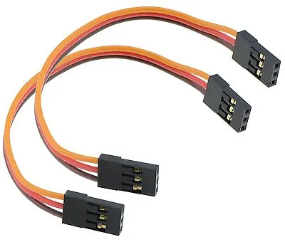 £2.49 • Buy 2 X 100mm Male To Male Servo Extension Lead Cable Futaba JR Connectors