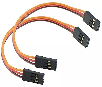 2 X 100mm Male To Male Servo Extension Lead Cable Futaba JR Connectors • £3.19