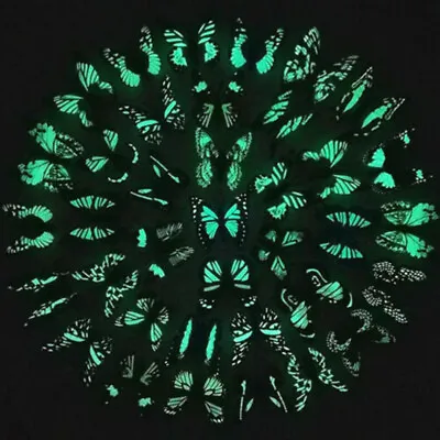 $2.95 • Buy Butterflies Glowing Stickers Stickertjes Luminous 3D Butterfly Wall Stickers