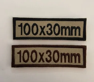 £3.69 • Buy Personalised Beige Tan Back Name ID Badge Morale Patch Name Tape Sew On 100x30mm
