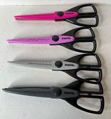 X-Acto Decorative Edge Scrapbooking Scissors Stainless Steel Blades Set Of 4 • $12