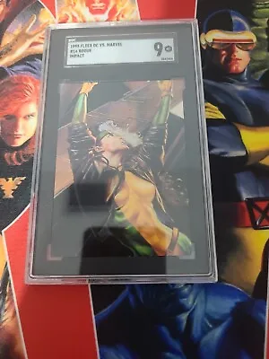 $40 • Buy 1995 Marvel Vs DC IMPACT BATTLE Embossed #16 Rogue SGC 9 Graded Psa