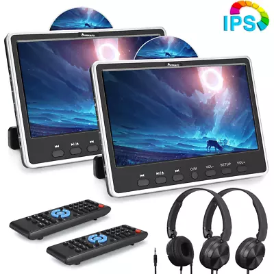 2x 12  Dual Screen Car Headrest Pillow Monitor DVD Player HDMI 1080P USB+Headset • $224.28