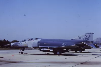 4693 Original Military Aircraft Slide F-4e Phantom 68-0346/nj 141tfs Usaf 108tfw • $2.50