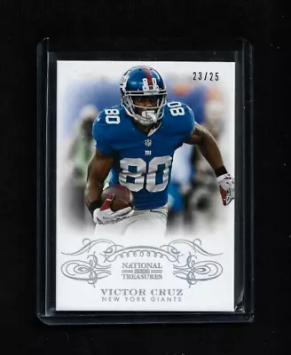 Victor Cruz 2013 National Treasures SILVER PARALLEL #/25 New York Giants LEGEND • $30