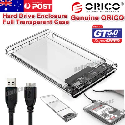 $11.95 • Buy ORICO 2139U3 USB 3.0 Transparent 2.5  SATA SSD HDD Hard Drive Enclosure Case
