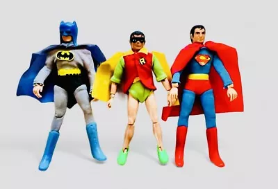 1972 MEGO Batman Robin & Superman 8” Bendable Figures • $37