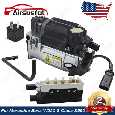 ⭐⭐⭐⭐⭐for Mercedes W220 Airmatic Air Suspension Compressor Pump Relay Valve Block • $200