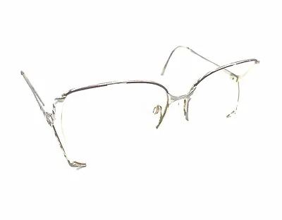 Gucci Vintage Gold Brown Oversize Half Rim Eyeglasses Frames 135 Rare Designer • $219.99