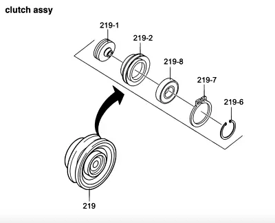 Multiquip Clutch Assembly 18mm Bore For MVB85H Reversible Plate Tamper 460446780 • $190.99