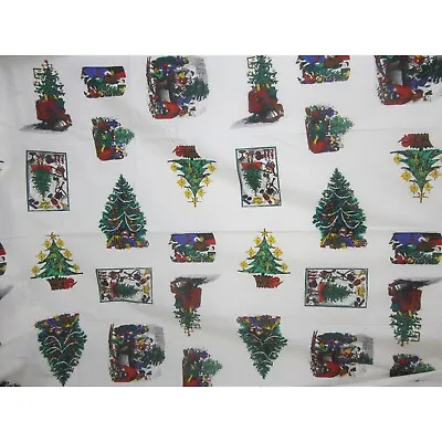 $21.24 • Buy Vintage Christmas Fabric Victorian Cotton Crafting Quilting Card Making 44 X96 
