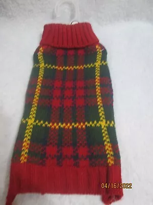  Dog Christmas Holiday Tartan Sweater Size Small New No Tags • $14