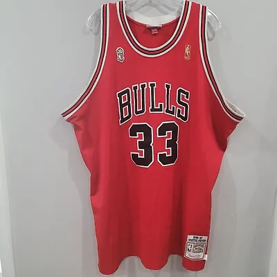 Authentic Mitchell Ness 1996 Chicago Bulls Scottie Pippen 33 Throwback Jersey 56 • $149.99