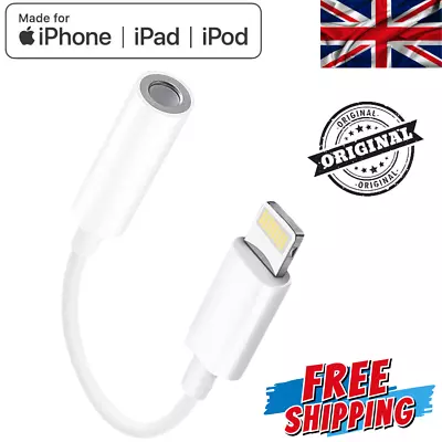 Adapter For IPhone To 3.5mm Jack Connector Cable Headphone Aux All IOS Devices • £4.19
