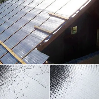 10-50m Self Adhesive Insulation Foil Shed Bubble Double Aluminium Loft Caravan • £9.95