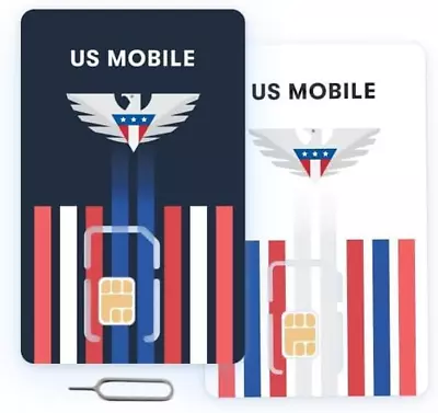 Prepaid SIM Card (US Mobile) Custom Plans From $4/Mo- $10/Mo Unlimited Plans-Fre • $1.37