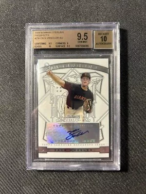 2011 Bowman Prospects  Zach (Zack) Wheeler  Auto Autograph BGS 9.5 / 10 • $99.99