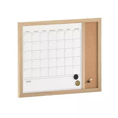 24 X18  Magnetic Dry Erase Monthly Calendar And Cork Board Combo • $26.35