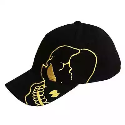 Black Gold Skull Skateboard Biker Skeleton Motorcycle Military Baseball Cap Hat • $9.95