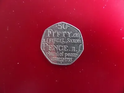 50p Coin Saxon Plural Of Penny 2005 • £4