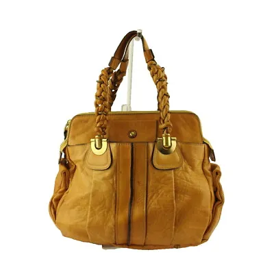Chloe Tote Bag Eloise Beige Leather Authentic USED B1178 • $247.38
