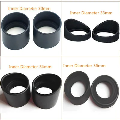 2PCS Dia.27-40mm Rubber Eyepiece Eye Cups For Stereo Microscope Or Telescope • £7.87