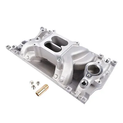 SBC Vortec Air Gap Aluminum Intake Manifold For Small Block Chevy 350 1996+ Sliv • $131.99