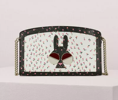 Kate Spade Spademals Money Bunny East West Chain Wallet Clutch Crossbody ~NWT~ • $162.08