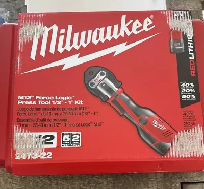 NEW Milwaukee 2473-22 M12 Force Logic Press Tool 1/2”-1” Kit • $1775