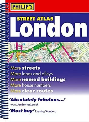 Philip's Street Atlas London: Standard Spiral By Philip's Maps Spiral Bound The • £3.99