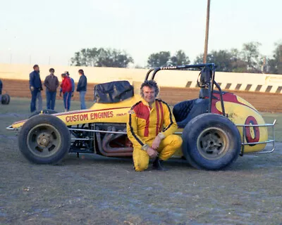 Rick Ferkel #0 Custom Engines Sprint Car Close Up Shot 8x10 Glossy Photo #4 • $2.69