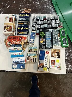 Vintage Lot Flashbulbs Flashcubesmagicubes Mostly GE And Sylvania. Untested • $45.97