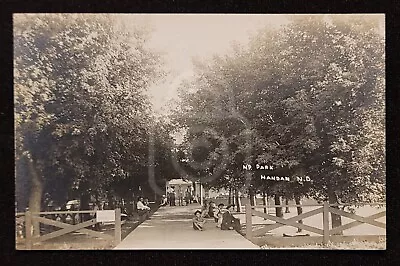 Scarce RPPC Of People In The Park. Mandan North Dakota. C 1908 • $14.95