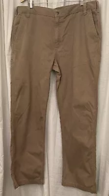 Carhartt Relaxed Fit Work Pants Mens 40 X 34 Tan Beige 100% Cotton Pockets • $20