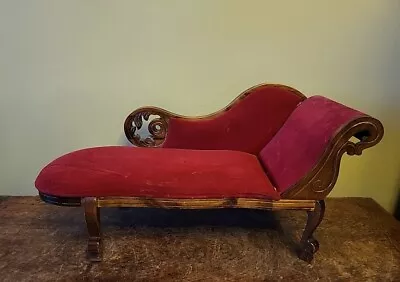 Vtg 17  Doll-Size Chaise Lounge Couch Victorian • $15.50