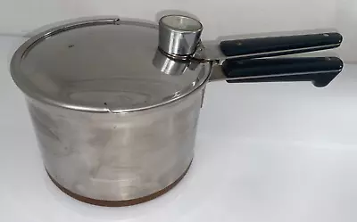 VTG Revere Ware 1801 Pressure Cooker 4 QT Copper Clad Bottom 2363973 READ • $14.99