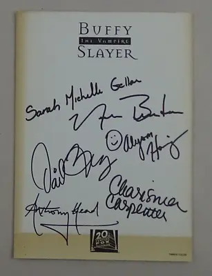 Buffy The Vampire Slayer 7 Cast Signed Season 4? 5x7  20th Century Card  #890 • $162.41