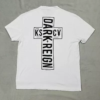 KSCY Kiss Chasey Men's Crew Neck T-Shirt Size L White - Dark Reign Street Wear • $38.97