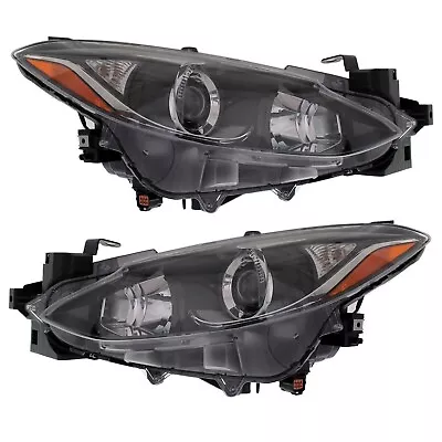 Headlight Set For 2014-2016 Mazda 3 And 3 Sport Left And Right With Bulb 2Pc • $163.62