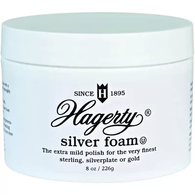 Hagerty Silver Foam Extra Mild Polish Sterling Silverplate Gold Polish 8 Ounce • $15.49