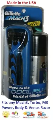 Original Gillette Mach3 Razor Fit Turbo M3 Power Blade Shaver Handle 2 Cartridge • $23.99