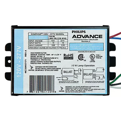 IMH-70-D-LF Philips Advance MH HID 70W Electronic Ballast 120-277V • $75