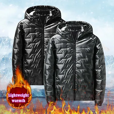 Winter Packable Ultralight Mens Down Shiny Alternative Puffer Jacket Bubble Coat • $51.99