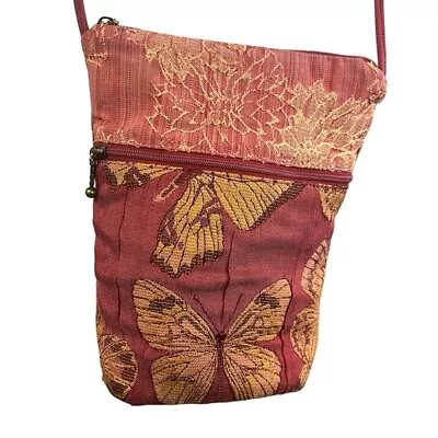 MARUCA Busy Bee Crossbody Bag Butterfly Tapestry Design MADE IN USA • $29