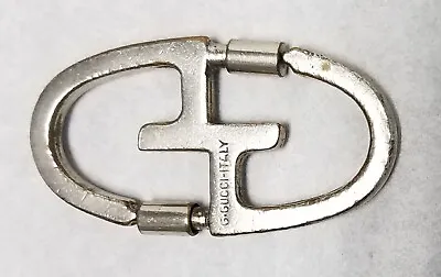 Vintage Gucci Italy Logo Silver Tone  Keyring  Marked • $68